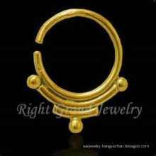 16G Gold Plated Indian Nose Piercing Jewelry